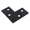 Hampton Hampton 6 in. H X 6 in. W X 1/8 in. D Black Steel Corner Plate 02-3411-410 - alternate 1